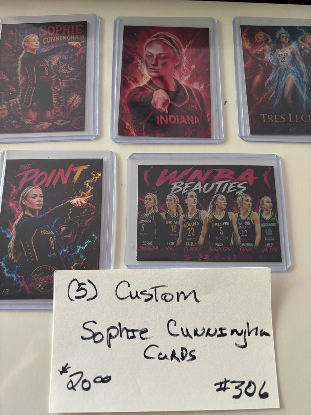 Custom Red Indiana Sports Card Collection by custom. Sophie Cunningham